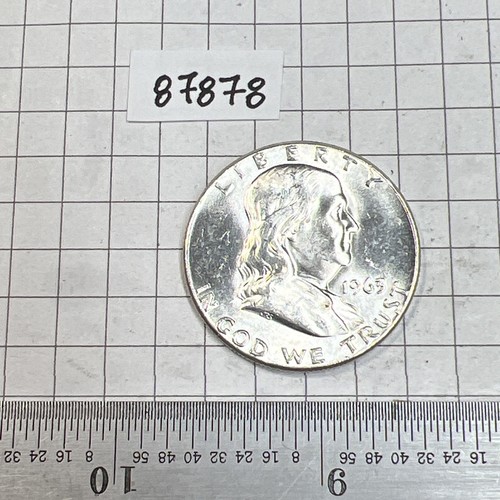 Medio dólar Benjamin Franklin 1963. Gran forma. - Imagen 3 de 7