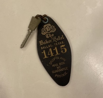 The Baker Hotel Dallas Tx Key Fob & Key Room # 1415