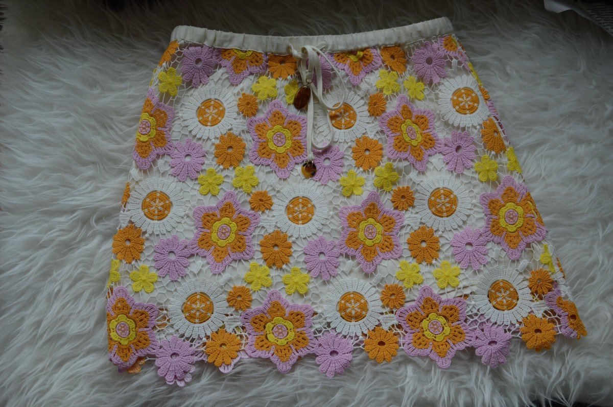 ZARA New Crochet Lace Floral Skirt 2731/257 Enid Sinclair ZARA New Crochet Lace Floral Skirt 2731/257 Enid Sinclair
