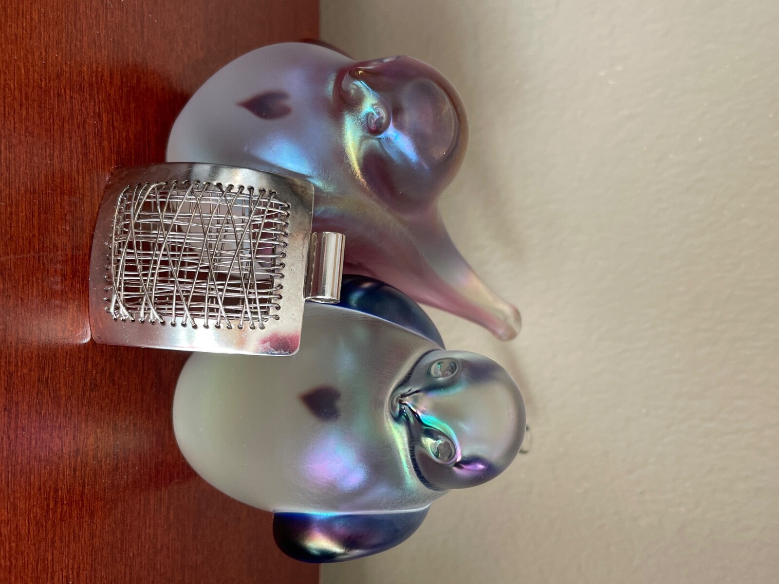 silver pendant 925 rectangular shape bars modern … - image 1