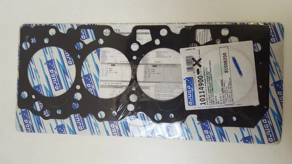 HEAD GASKET FITS TOYOTA CARINA E COROLLA SALOON 2C-T 2C 2C-E AJUSA 10114900 - Image 2 of 4