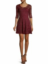 Material Girl Lace Illusion Skater Dress Size S (Orig $59.50)