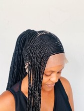 Braided Wig.bridal wig made on a full lace wig. 30 cornrow wig.READY TO SHIP.