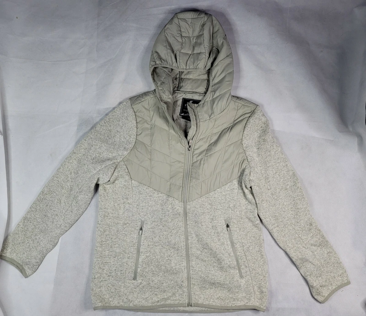 Kyodan Outdoor Cotton Ivory White Zip Up Sweater Hoodie Jacket