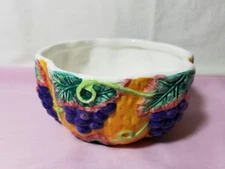 Ceramic Fruit & Vegetable Pattern Cereal Bowl "Multi-Color"  