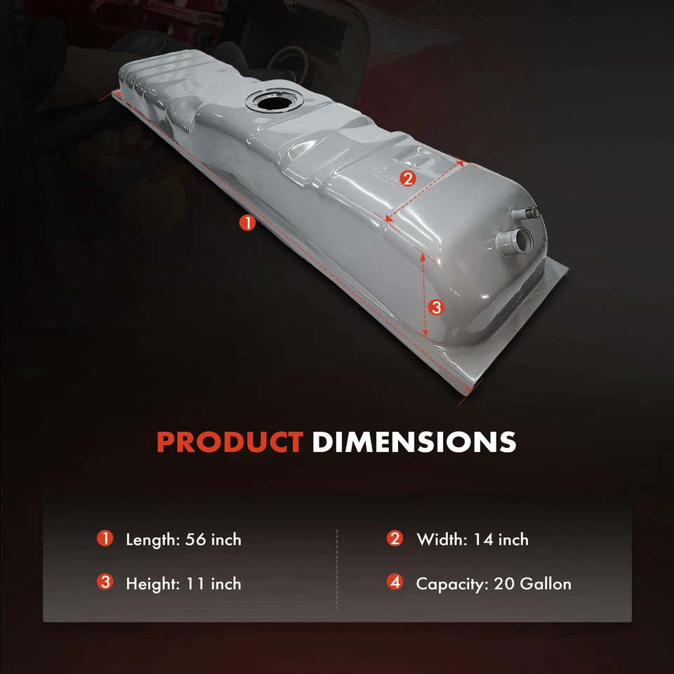 20 Gallons Fuel Tank for Chevy C10 C20 C30 K10 K20 K30 Pickup Ahead Of Rear Axle - Image 4 of 4