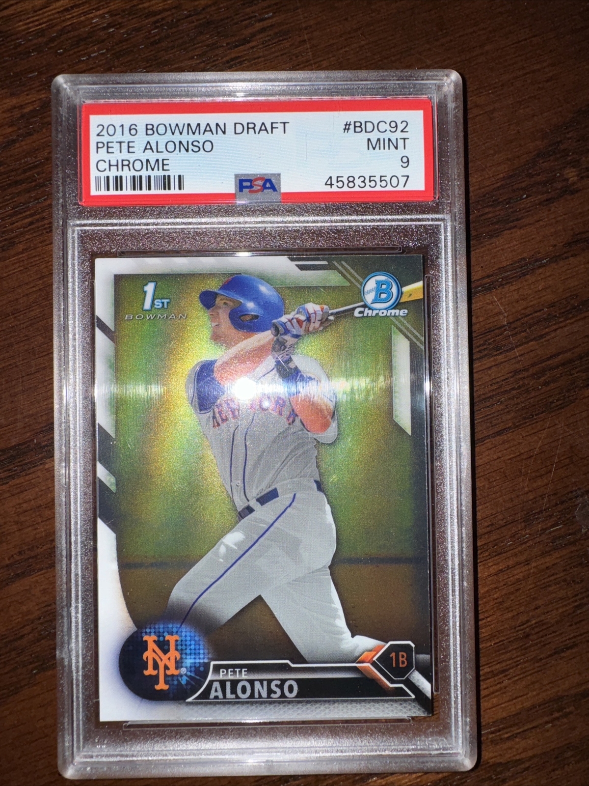2016 Bowman Draft Chrome Pete Alonso #BDC92 PSA 9!