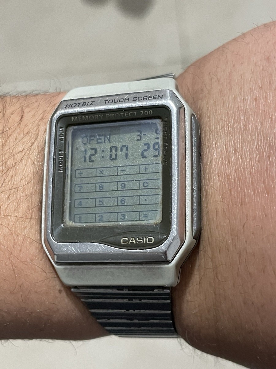 時計 CASIO HOTBIZ TOUCH SCREEN Vintage RARE Casio HOTBIZ VDB-3000 Touch Screen Memory