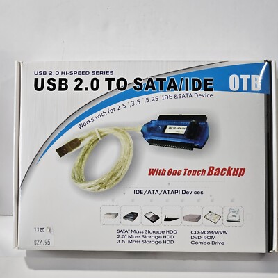 USB 2.0 High Speed Series To SATA/IDE OTB Plug & Play