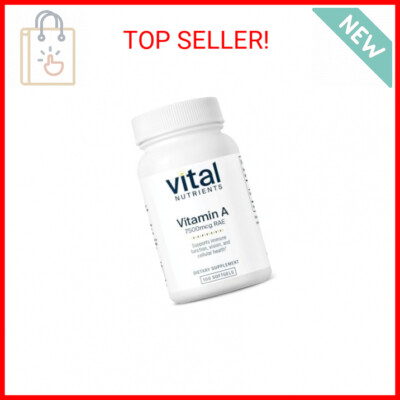 Vital Nutrients Vitamin A 7500mcg RAE | Vitamin A Supplement for Immune Function