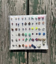 30-Pair WONDER NATION Jewelry Stud Earrings Hypo-Allergenic Animals Flowers