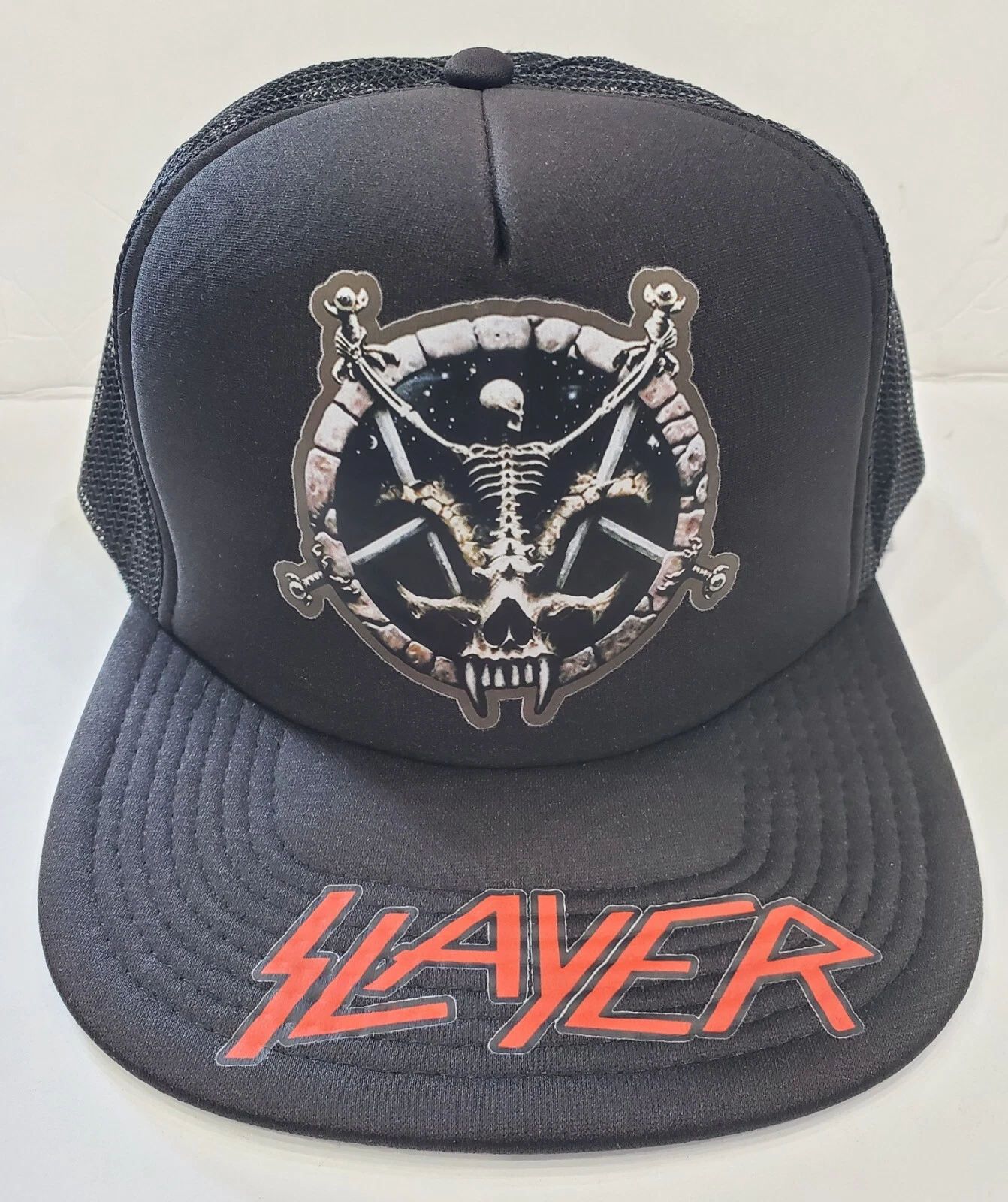 Metal Head Black Death Gothic Thrash Colors Divine Intervention Trucker Adjust