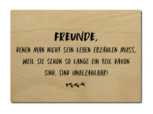 Luxecards Postkarte Aus Holz Freunde Denen Man Nicht Geschenk Spruch Geburtstag Ebay