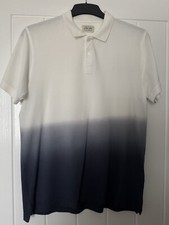 Polo uomo bianca taglia M di SFERA MEN.  Tintura a immersione blu media in ottime condizioni con caratteristica