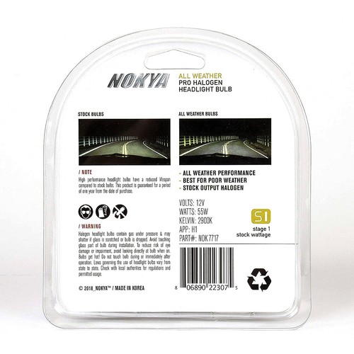Nokya H1 All Weather S1 55W Halogen Headlight Fog Light Bulb NOK7717 1 Pair - Picture 2 of 4