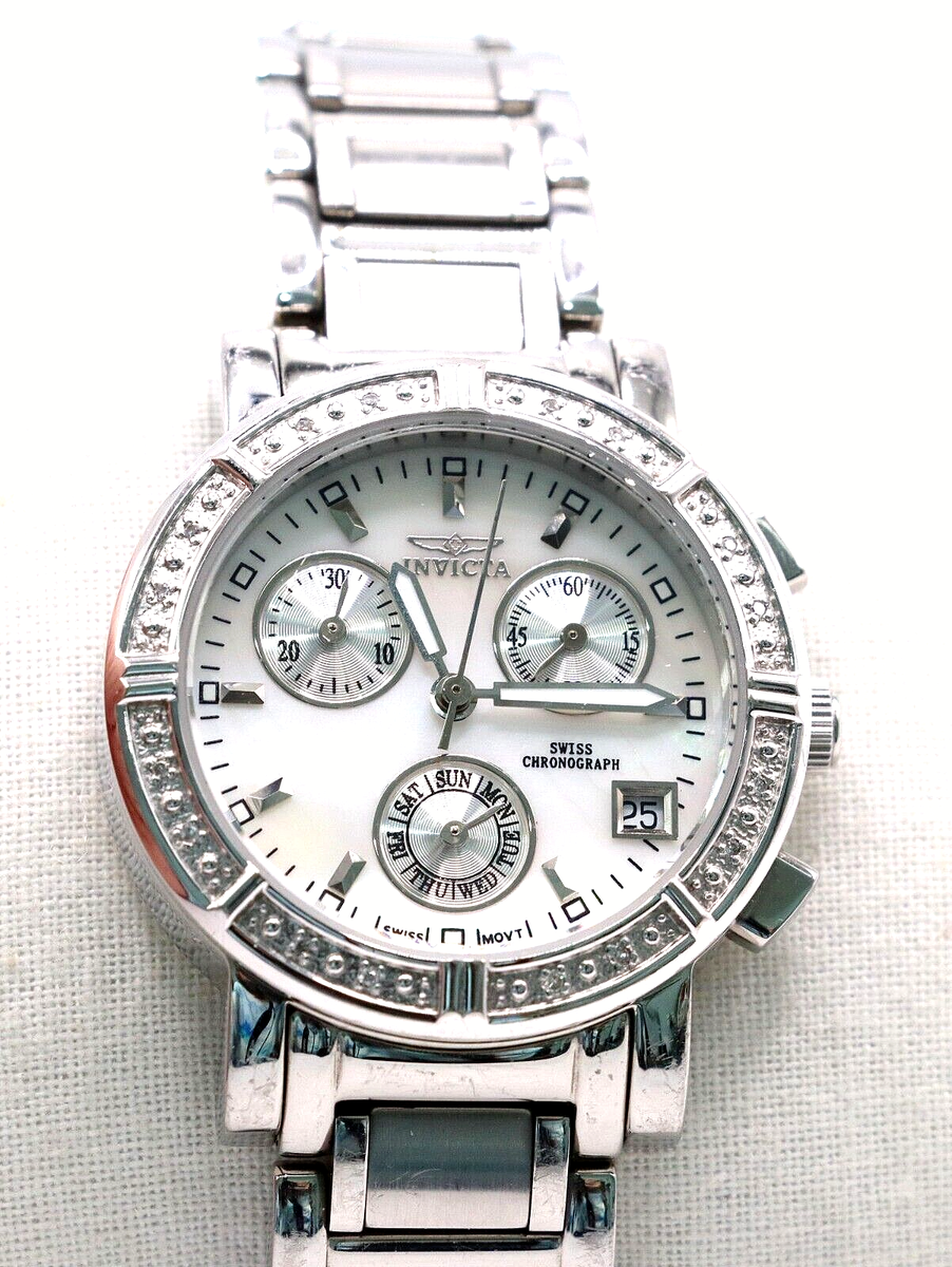 INVICTA Wildflower Diamond Accent Mother of Pearl Dial 33mm Women’s Watch Invicta Wildflower Diamond Accent Watch With a Mother-of  main image 4