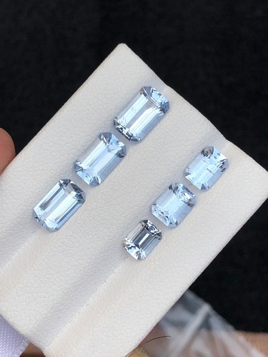 Blue aquamarines natural 5.30 carats - Picture 10 of 10