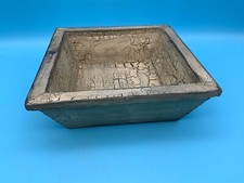 Crackled Style Wood Bowl, Primitive Decor