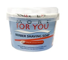 More for You Barber Shaving Soap for Straight, Safety Razor with Palm Essence