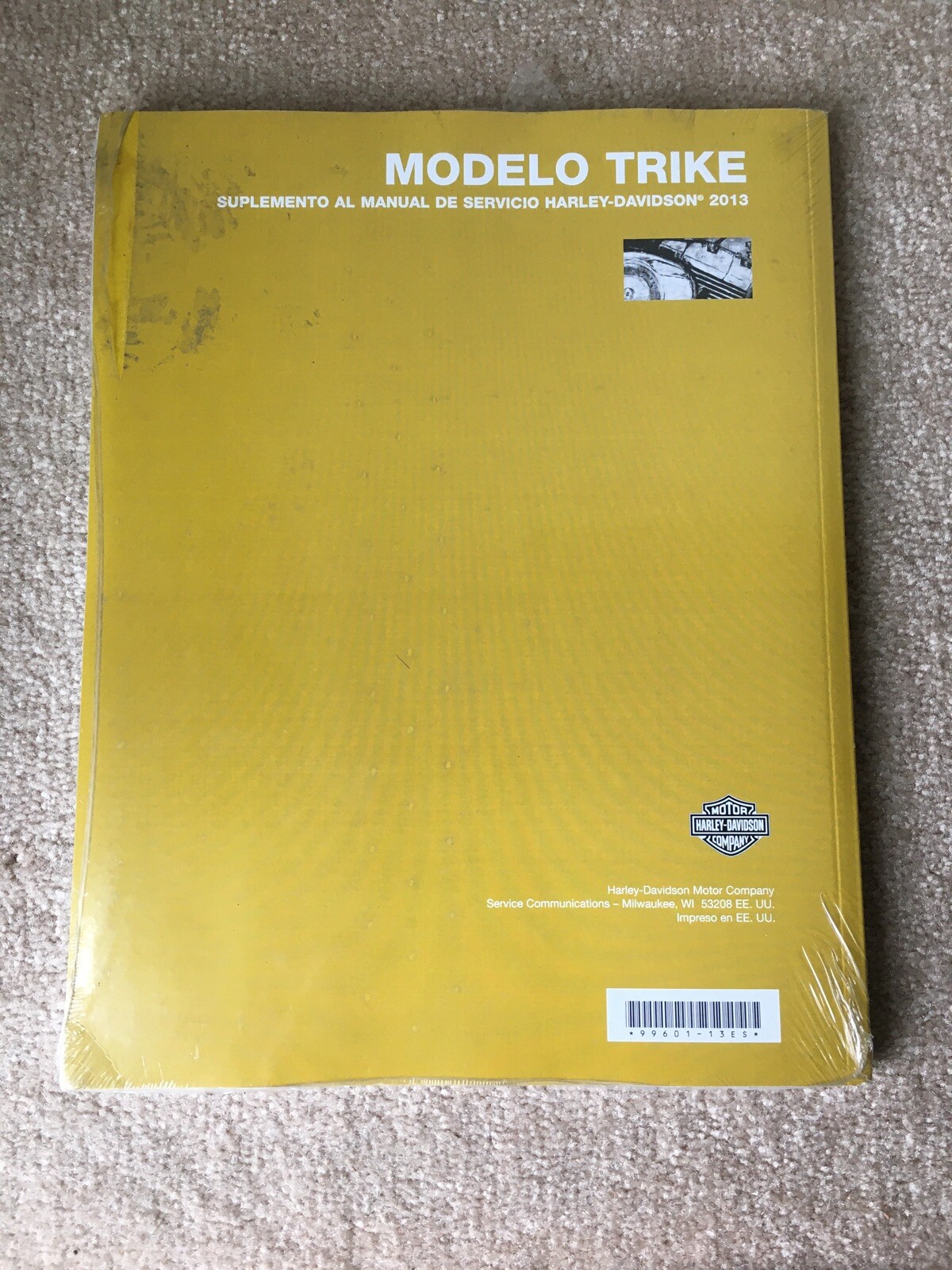 2013 HARLEY MODELO TRIKE SUPPLEMENTAL SERVICE MANUAL 9660113ES IN