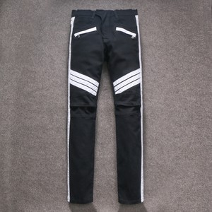 black and white biker jeans