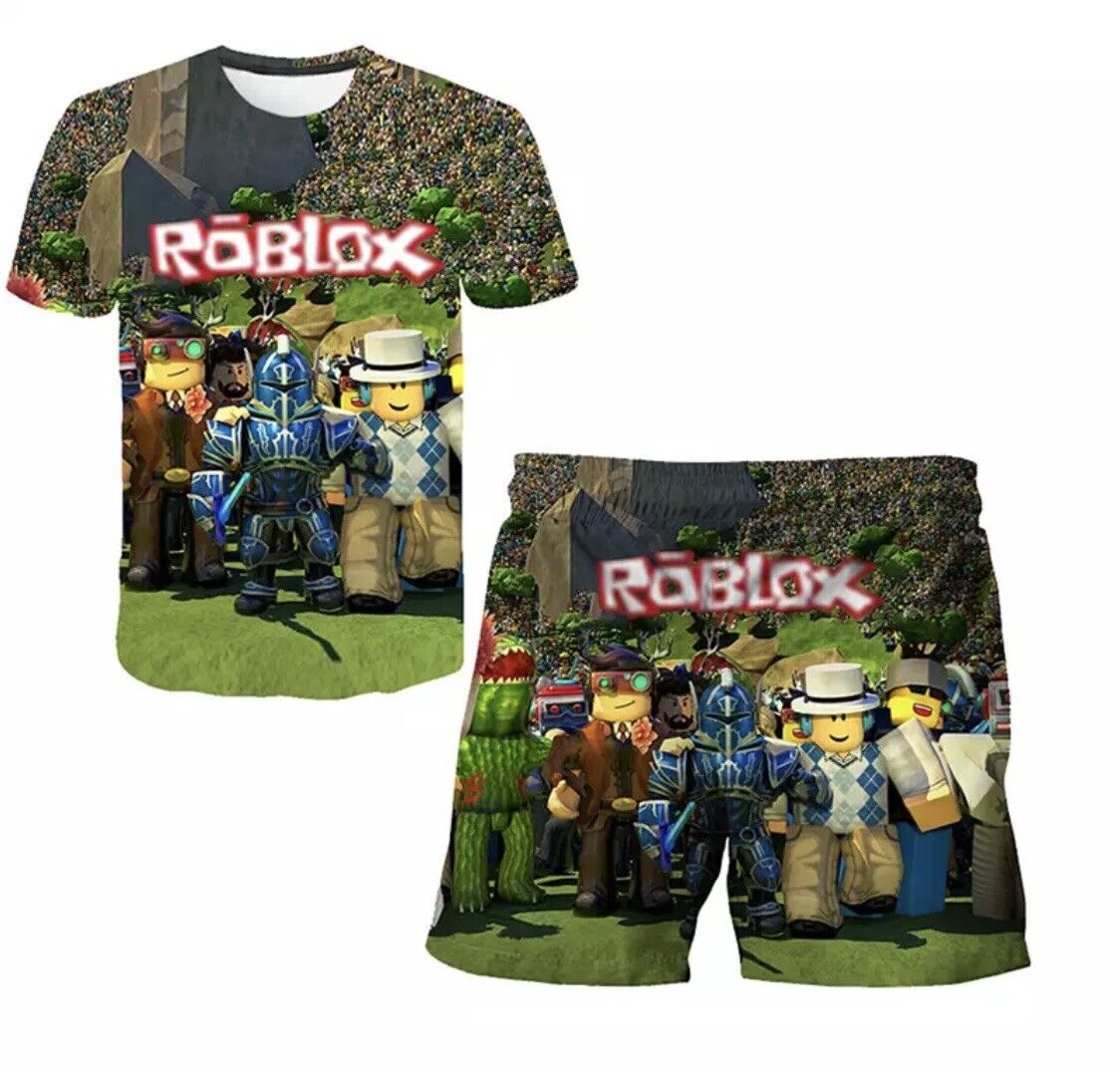 NIP Girls Boys ROBLOX T-shirt & Shorts Summer Outfit Set - size 7