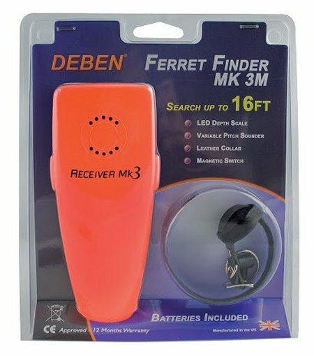 Deben **Ferret Finder MK3M 16ft** LED Depth Scale /& Leather Collar Hi-Vis mk3