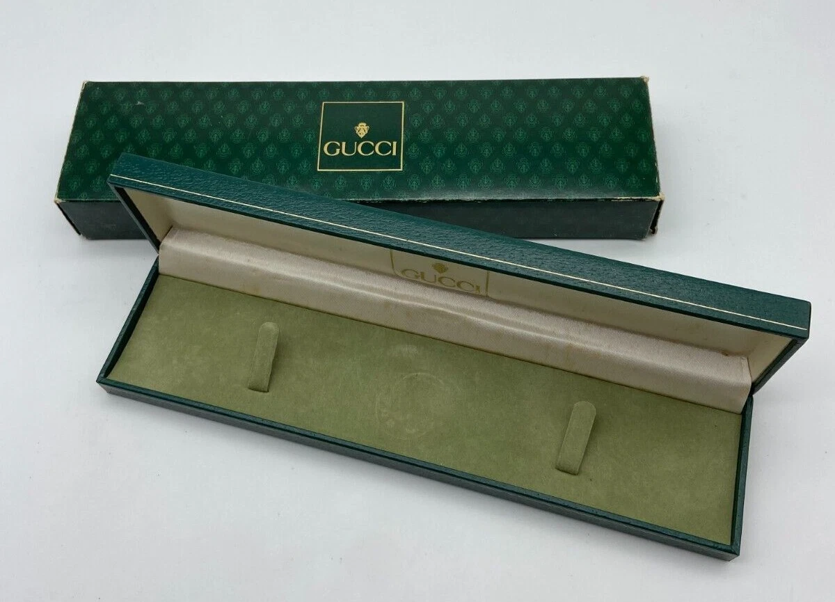 Coffret montre Gucci vintage long vert #1464