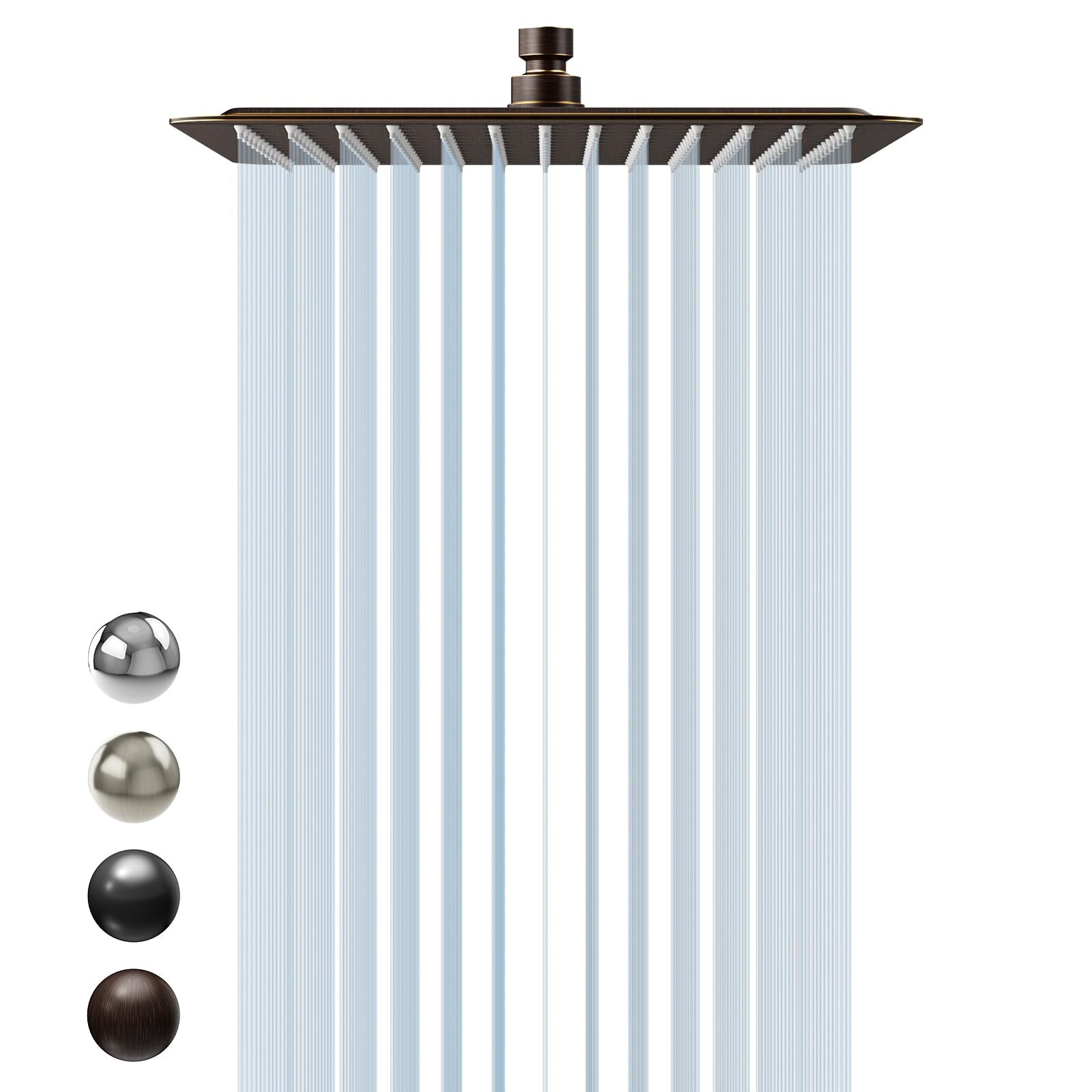 12 Inch Oil Rubbed Bronze High Pressure Brass Rain Shower Head
