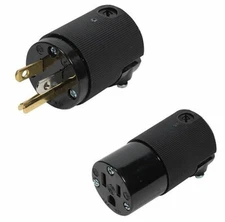 Hubbell HBL5269CM2 + HBL5266CM2 (OEM) Female & Male All Black (10 Sets in pkg) 