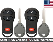 2x New Replacement Remote Key Fob for Select Jeep Vehicles GQ43VT9T & Y160-PT