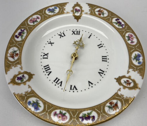 England’s Royal Vale China Clock, Beautiful Gold Floral Pattern & Working  Clock | eBay