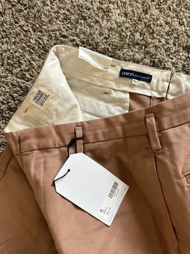 Levi's Made & Crafted Straight Trousers Pants Men's Size 30x32 Mauve $188 New - Afbeelding 8 van 13
