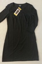 Nicole Miller Women's Shift Dress 3/4 Sleeve LITTLE BLACK Ladies US SMALL Work
