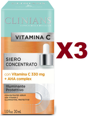 3 STÜCK CLINIANS VITAMIN C SERUM KONZENTRAT AUFHELLEND SCHUTZ 30ML 