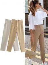 Pantaloni lunghi Donna estivi leggeri elegante vita alta Casual