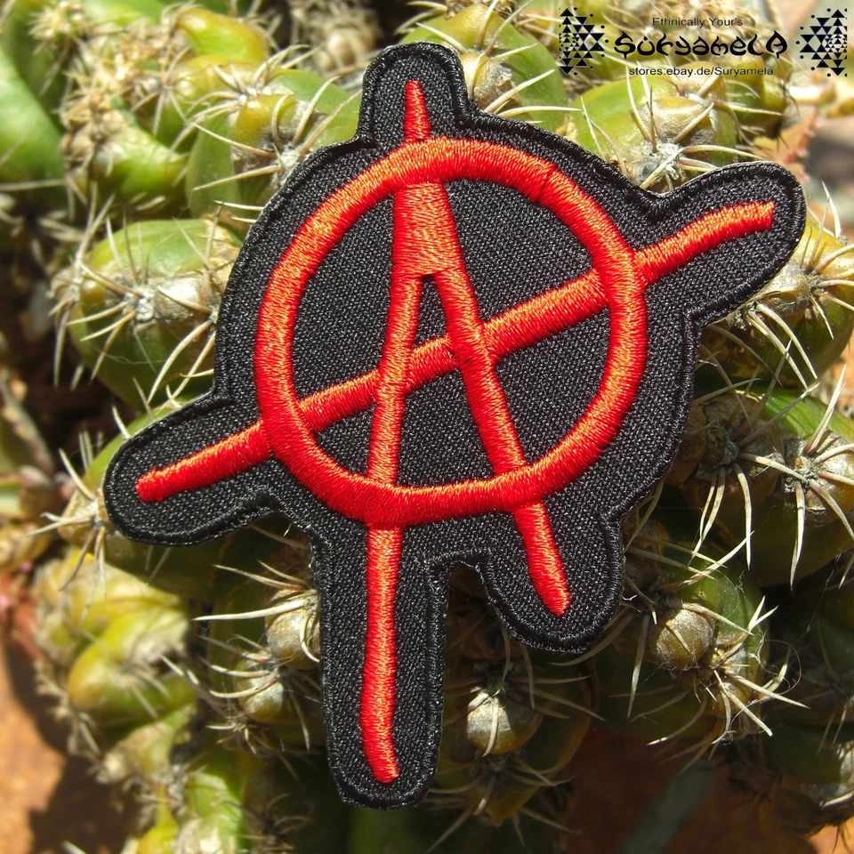 AUFNÄHER PATCH Punk Rock Anarchy anarchie Schwarz Rot Rockabilly red black MC