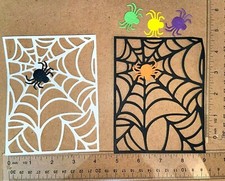 SPIDER WEB cardstock paper die cut embellishments .... anna griffin HALLOWEEN