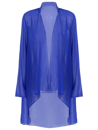 Lady Open Front Chiffon Cardigan See-through Bolero Shrug Crop Top Evening Party - Picture 140 of 466