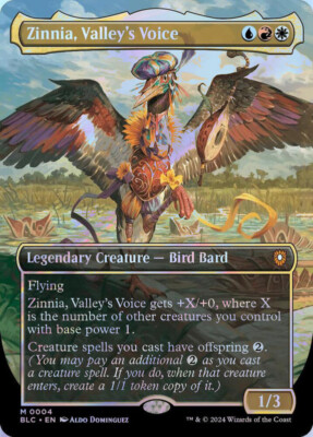 Zinnia, Valley's Voice (Borderless) MTG BLC 0004 Mythic NM Foil