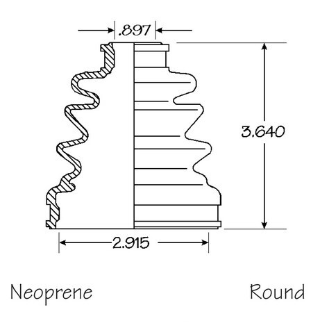 Front Left Inner CV Boot Repair Kit for Mitsubishi Tredia 1984-1988 (see chart) - Picture 4 of 4