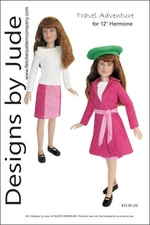 Travel Adventure Doll Clothes Sewing Pattern 12" Hermione Harry Potter Tonner