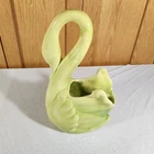Royal Haeger By Royal Hickman Green Chartreuse Swan Vase Planter c 1930-1950