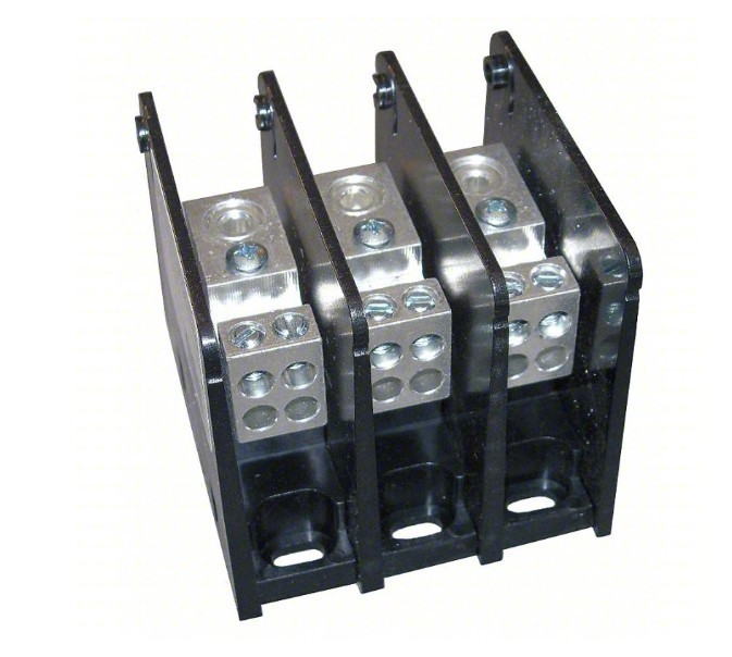 Mersen Mpdb63133 Power Distribution Block,  Open,  3 Pole,  175 A Copper,  1,