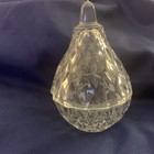 PEAR Shape Trinket Box LEAD CRYSTAL Made in Romania 4" Tall, Diamond Cut Shape — photo 1