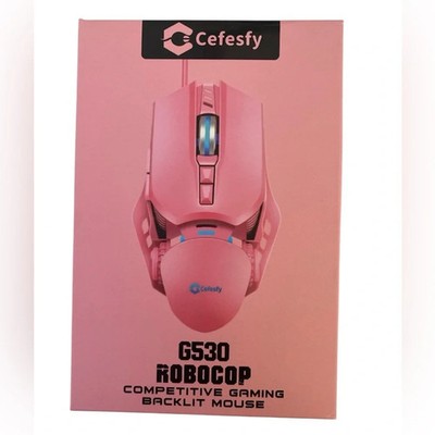 cefesfy RGB Wired Gaming Mouse - 6400 DPI Optical Ergonomic Gamer Mouse