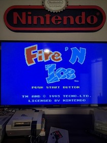 Fire n Ice Nintendo NES +Dustcover Tested Authentic CLEAN