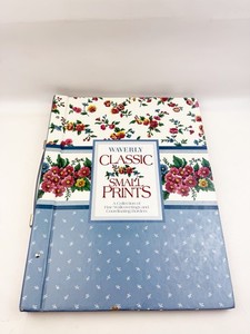Vtg 90s Waverly Small Print Wallpaper Sample Book Catalog Large Floral Bow Craft
