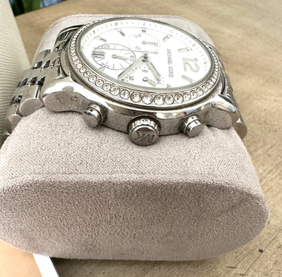 Michael Kors MK5981 Camille Silver-Tone Stainless Steel Pave 