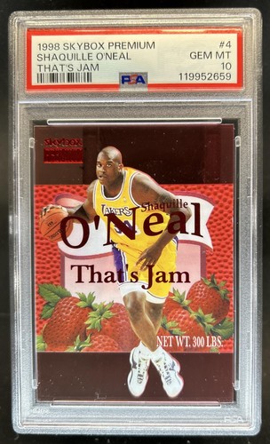 1998-99 Skybox x Premium Shaquille O'Neal That's Jam #4 TJ Lakers PSA 10